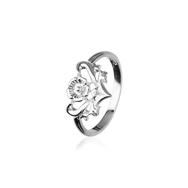 Heart rings with gem shapes for romance -Celtic Sterling Silver Ring R162