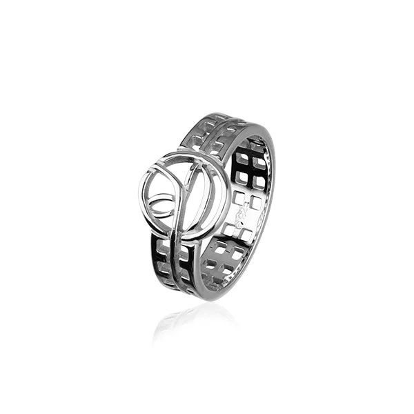 Light rings ideal for daily finger wear -Charles Rennie Mackintosh Silver Ring R199