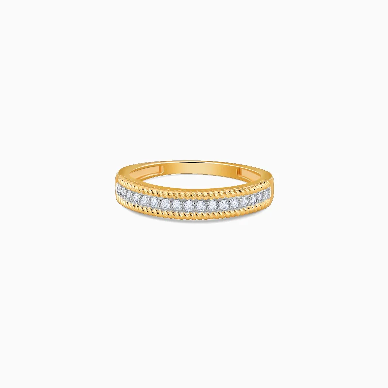 Rings featuring topaz for clear blue charm -Gold Elysian Diamond Ring