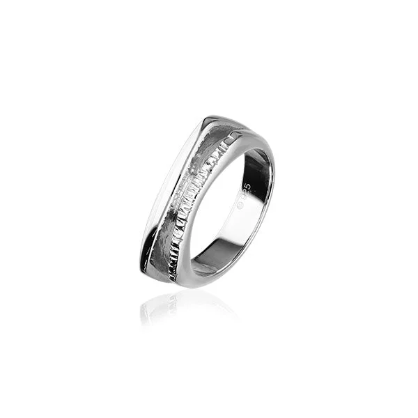 Slim rings for stackable finger fashion looks -Meira Silver Ring R350