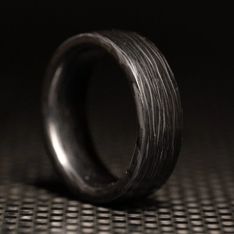 Simple rings ideal for understated finger elegance -Pure Carbon Fiber Ring