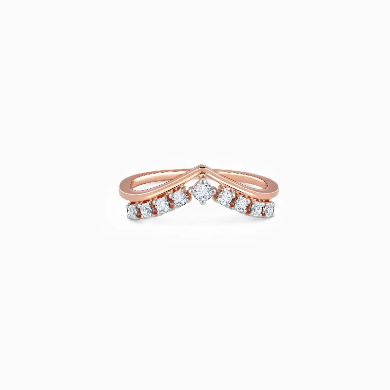 Chic rings perfect for enhancing daily outfit vibes -Rose Gold Elegant Pear Diamond Ring