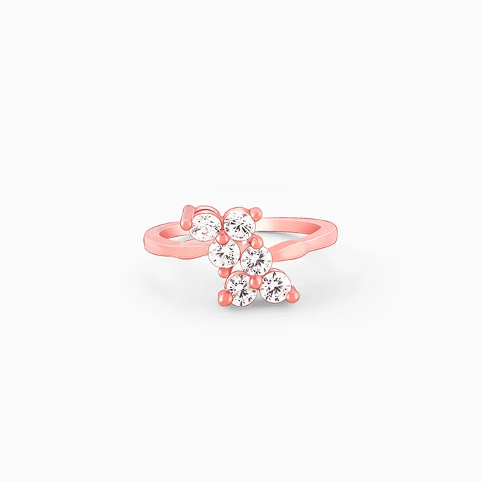 Rings featuring rose quartz for soft love -Rose Gold Hatha Ring