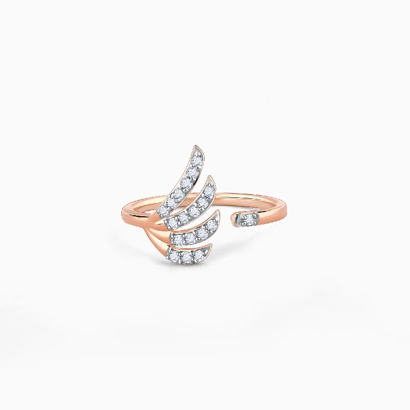 Unique rings with quirky shapes for bold flair -Rose Gold Incandescent Diamond Ring