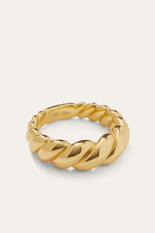 Rings great for parties with bold stones -Speira Icon gold vermeil ring