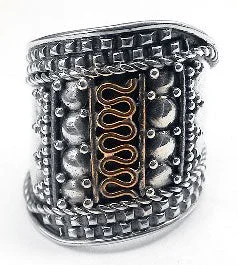 Sterling Silver Medieval Court Armor Band Ring