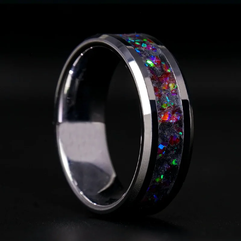 Rings made with lab gems for ethics -The Imperial | Opal and Tungsten Glowstone Ring