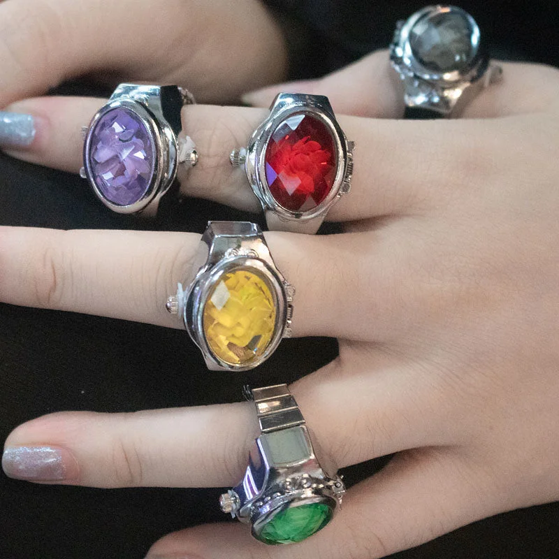 Rings featuring opal for dreamy stone shine -Wholesale Stainless Steel Gem Flower Ring Watch