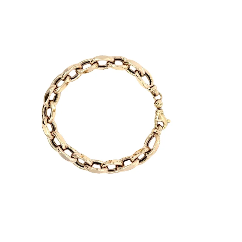 Infinity Bracelets for Eternal-10K Yellow Gold 7.5" Oval Link Bracelet