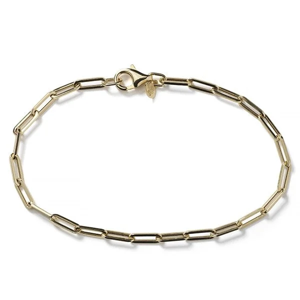 Beach Bracelets for Relaxed-14K Gold Paperclip Bracelet