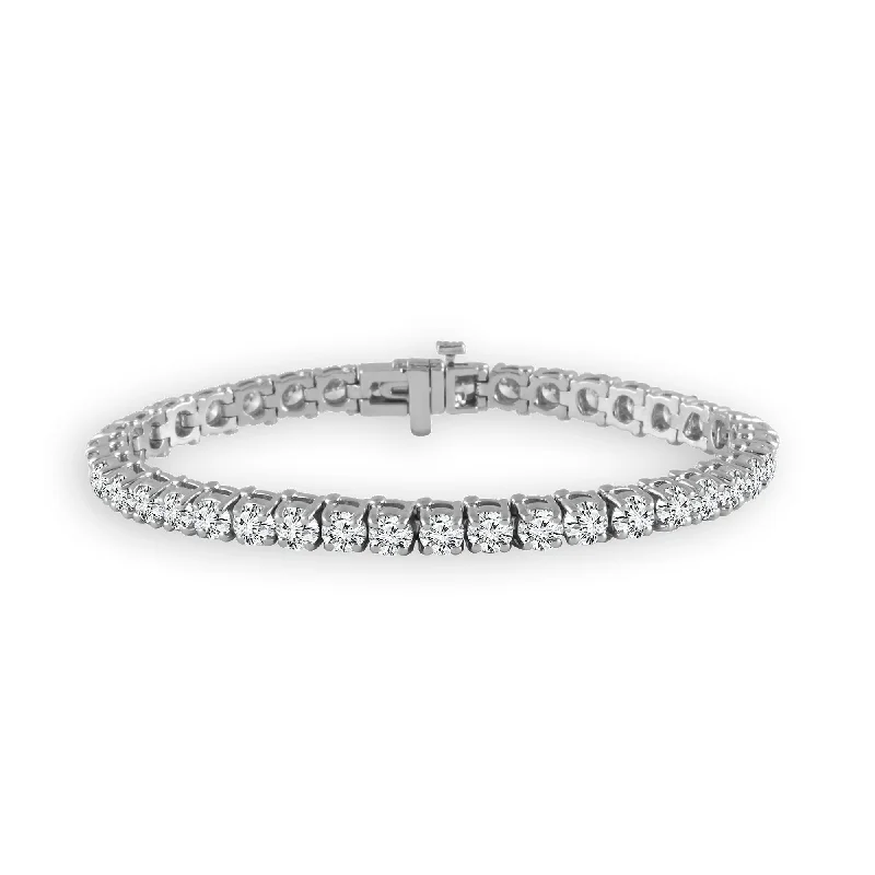 Celtic Bracelets for Heritage-14K White Gold 8ctw Lab Grown Diamond Tennis Bracelet (7")