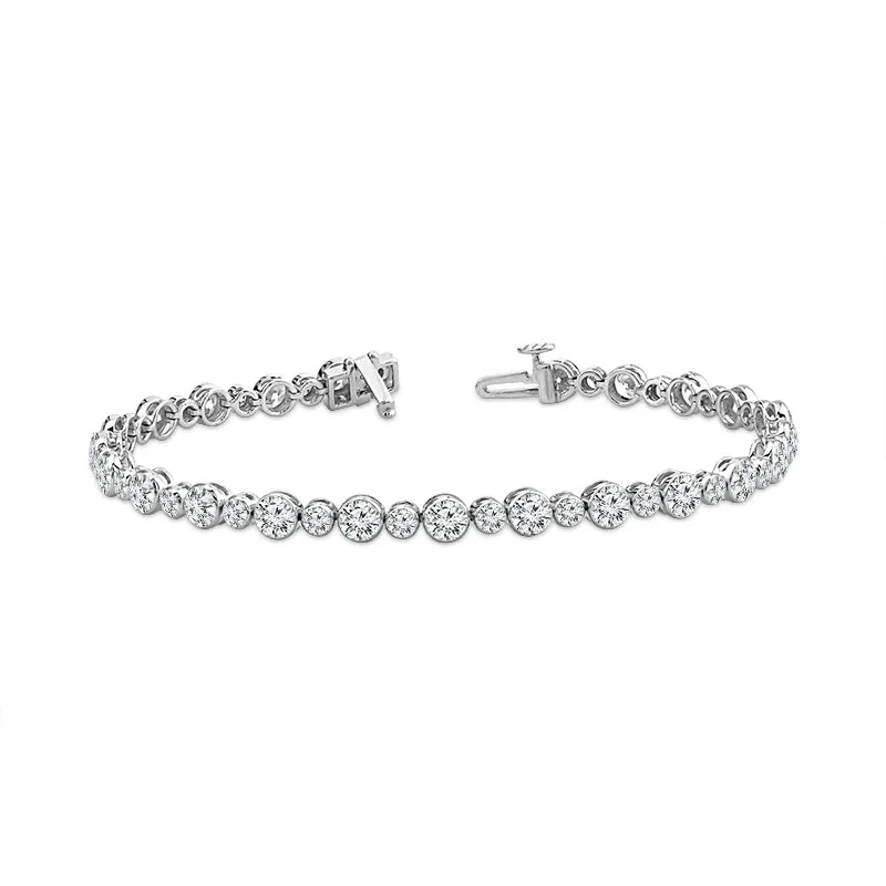 Knitted Bracelets for Cozy Feel-14K White Gold Lab Grown 7.33ctw Diamond SkySet Bracelet