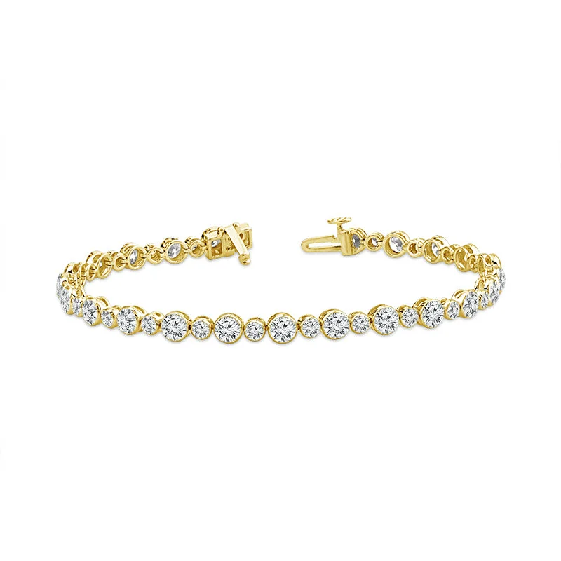 Filigree Bracelets for Delicate-14K Yellow Gold Lab Grown 7.33ctw Diamond SkySet Bracelet