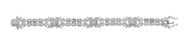 Tribal Bangles for Traditional-18KT WHITE GOLD DIAMOND BRACELET