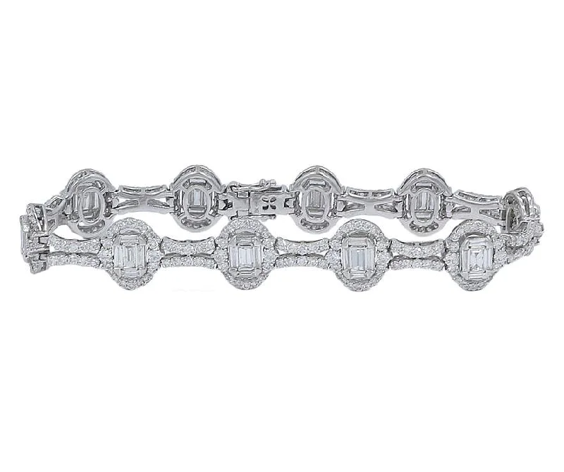 Retro Bracelets for Old-School-18KW DIAMOND BRACELET