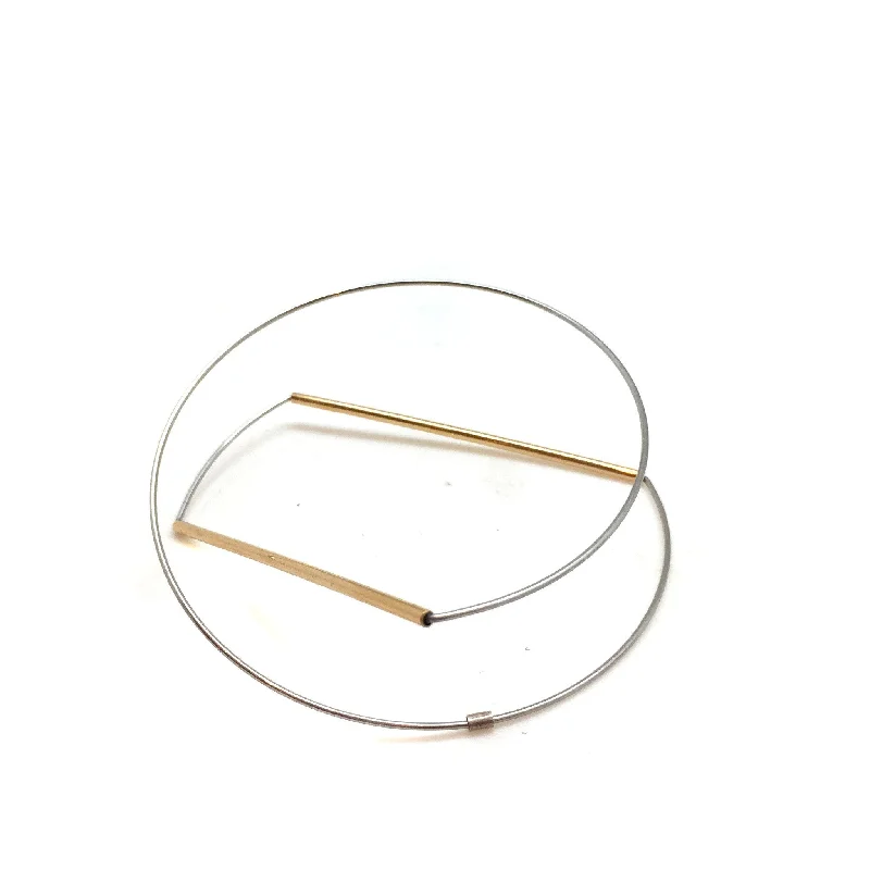 Narrow Bangles for Subtle-Architecture Bangle Bracelet-Gold