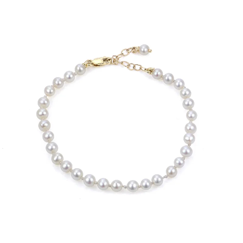 Studded Bracelets for Edgy Style-14K Children's Freshwater Pearl Bracelet