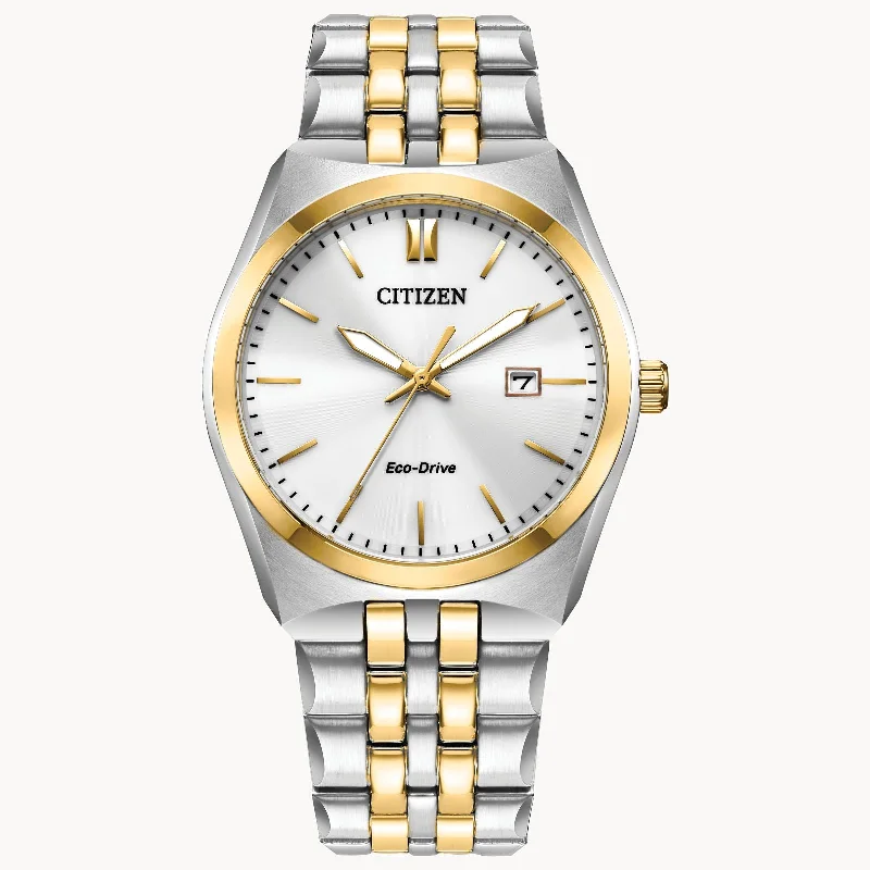 Gemstone Bracelets for Colorful-Citizen Corso White Dial with Stainless Steel Bracelet