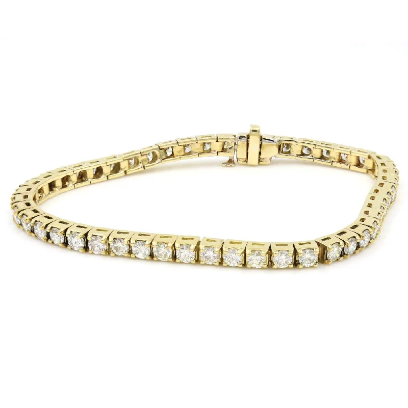 Layered Bangles for Dramatic-DIAMOND TENNIS BRACELET