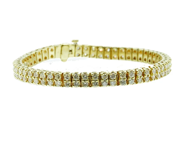 Carved Bangles for Artistic Design-Diamond Tennis Bracelet