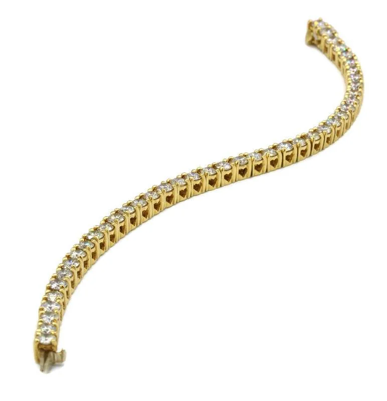 Floral Bangles for Feminine-DIAMOND TENNIS BRACELET