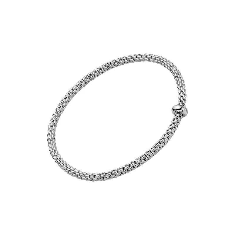 Engraved Bracelets for Personal-FOPE Flex'it Bracelet With A White Diamond