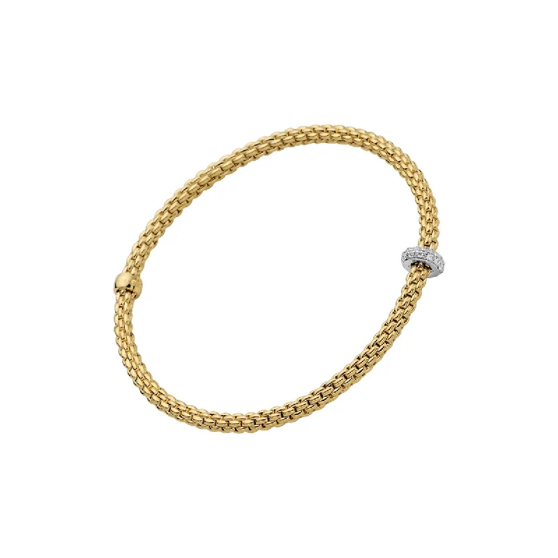 Halo Bracelets for Surrounding-FOPE Prima Flex'it Bracelet With Diamonds