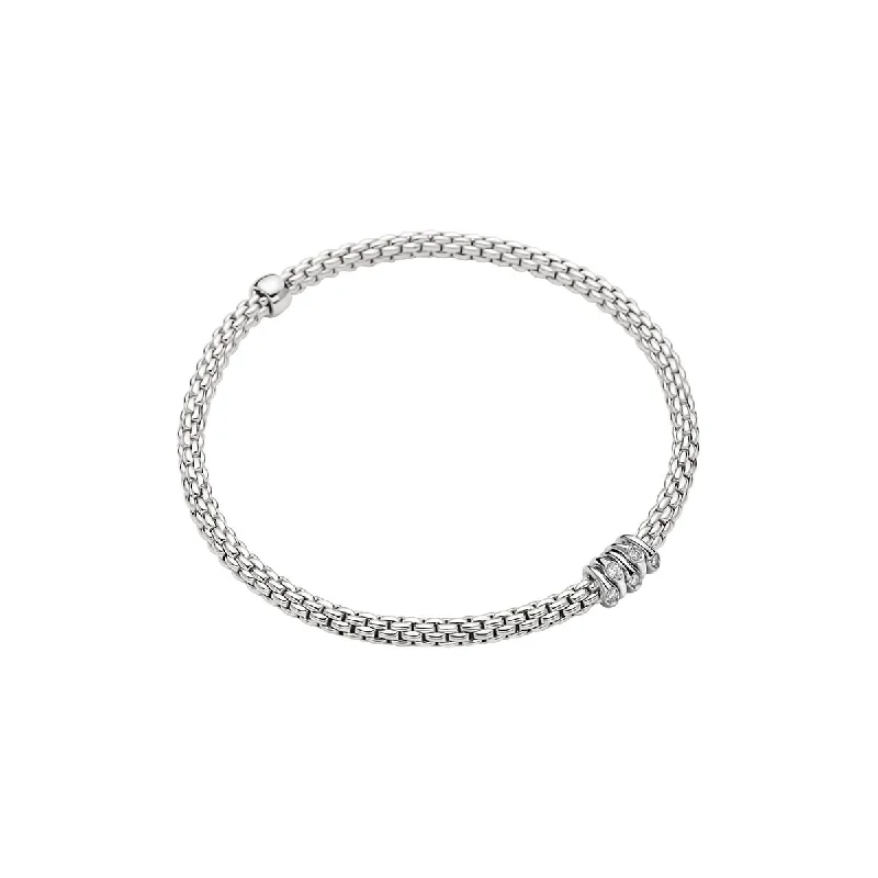 Bohemian Bangles for Free-Spirited-FOPE Prima Flex'it Bracelet With Diamonds