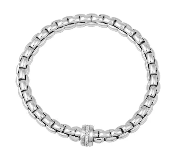 Gift Bracelets for Sentimental-FOPE FLEX'IT EKA BRACELET WITH DIAMONDS