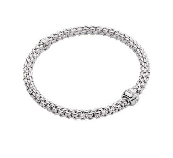 Birthday Bracelets for Celebratory-FOPE SOLO FLEX'IT BRACELET WITH DIAMONDS