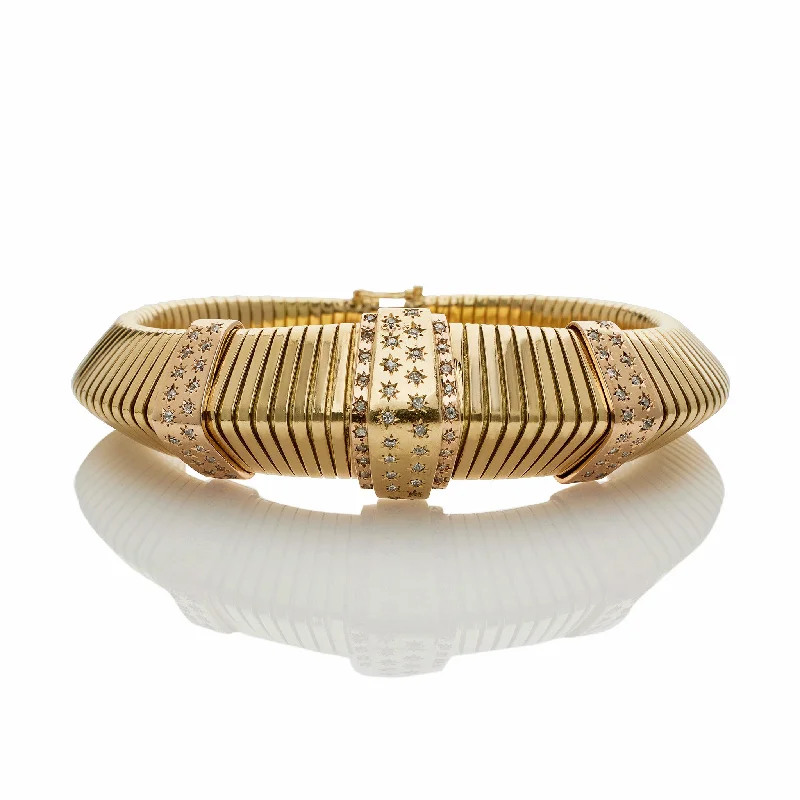 Studded Bracelets for Edgy Style-French Retro Triangular "Tubogas"  Bracelet