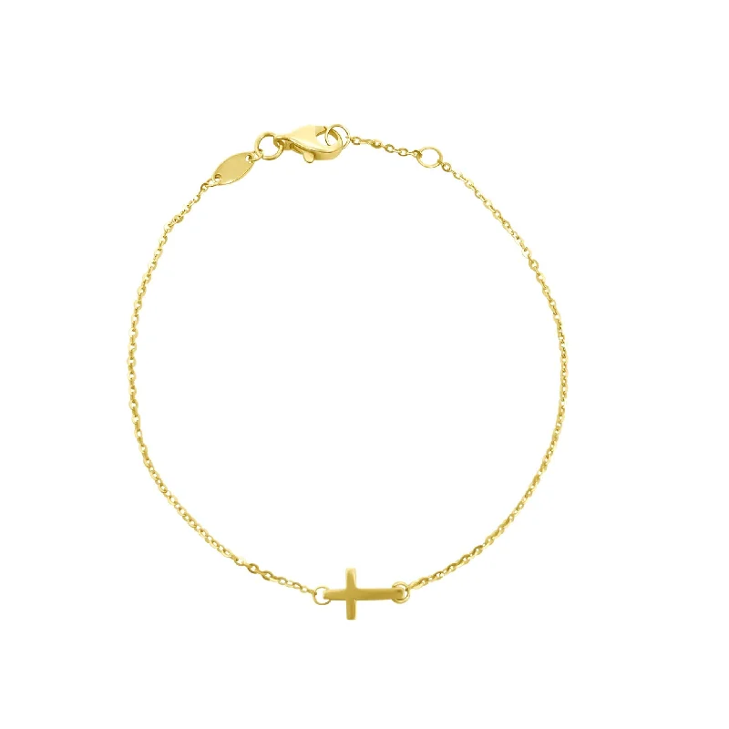 Resin Bracelets for Creative-Gold Mini Cross Bracelet