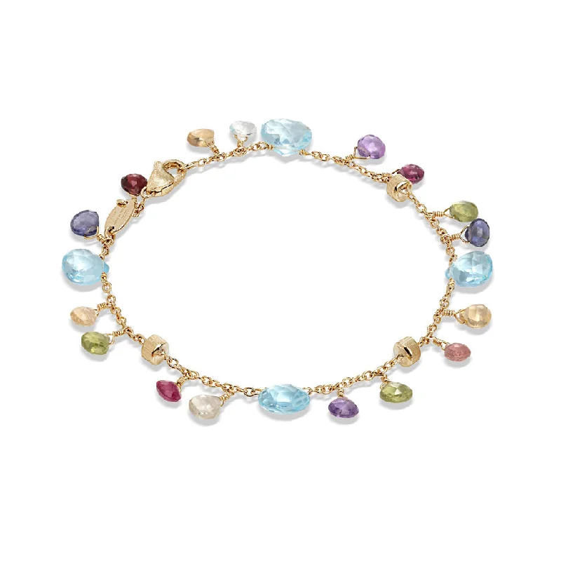 Father's Day Bracelets for Appreciative-Marco Bicego Paradise Blue Topaz And Mixed Gemstone Single Strand Bracelet BB2584 MIX01T Y