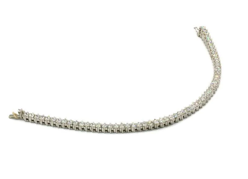 Plastic Bracelets for Budget-PRINCESS CUT DIAMOND TENNIS BRACELET