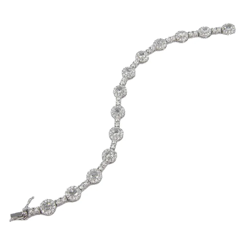 Chain Bracelets for Glamorous-ROSE CUT DIAMOND BRACELET