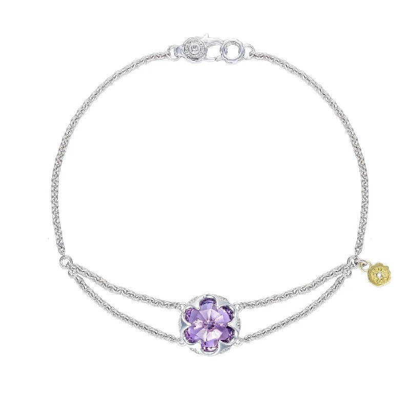 Inspirational Bracelets for Motivating-Tacori Sonoma Skies Silver split chain bracelet with amethyst