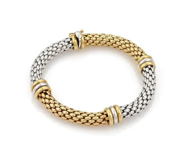 Holiday Bracelets for Festive-Vintage Fope Mesh Tube Flex Bracelet