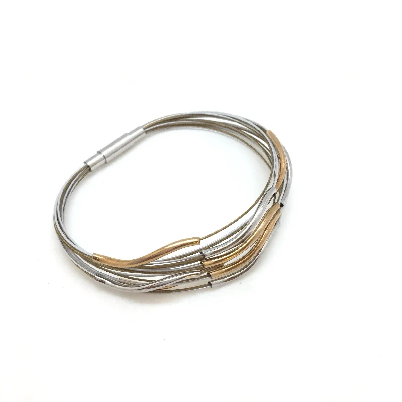 Closed-Ring Bangles for Traditional-Wavy Bracelet - Thin